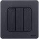 Inspiria Антрацит Выключатель 3-клавишный 10АХ 250В винтовые зажимы  673543  Legrand
