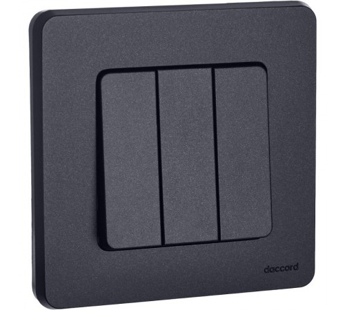 Inspiria Антрацит Выключатель 3-клавишный 10АХ 250В винтовые зажимы  673543  Legrand