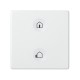 Сенсорный 2-кл выключатель с тематической маркировкой Т1, белый  8000623-030  Simon