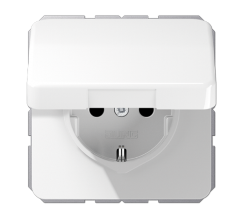 SCHUKO®-розетка 16 A / 250 B ~ с крышкой CD1521BFKLWW Jung