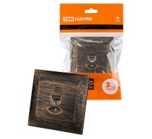 Розетка компьютерная RJ45 старинная бронза "Лама"  SQ1815-0757  TDM