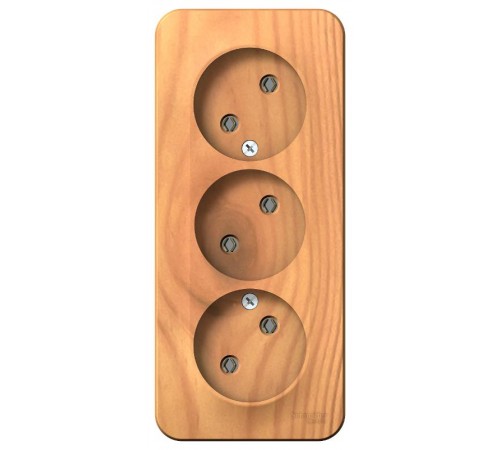 Blanca Ясень О/У с изолирующей пластиной Ясень Розетка 3-ая без заземления без шторок 16А, 250В  BLNRA000315  SE