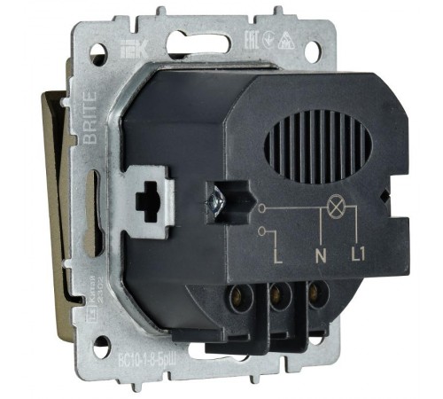BRITE Выключ. карточный 30А ВС10-1-8-БрШ шамп.  BR-V11-0-10-K37  IEK