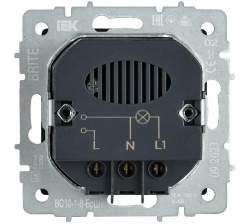 BRITE Выключ. карточный 30А ВС10-1-8-БрШ шамп.  BR-V11-0-10-K37  IEK