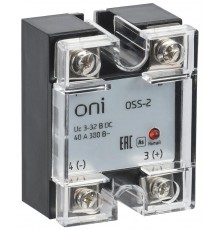 Реле твердотельное OSS-2 25А 380В AC 3-32В DC ONI  OSS-2-3-25-B  ONI