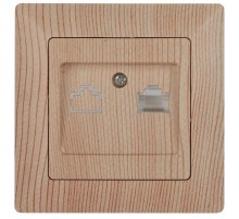 4-303-11 Intro Розетка информационная RJ45, СУ, Solo, сосна  Б0043388  Intro