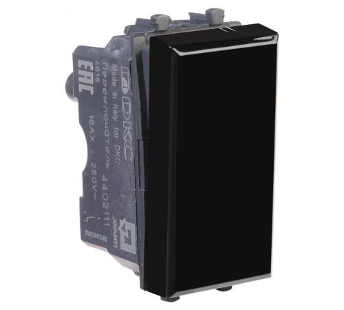 Переключатель "Черный квадрат", "Avanti", 16A, 1 мод.  4402111  DKC