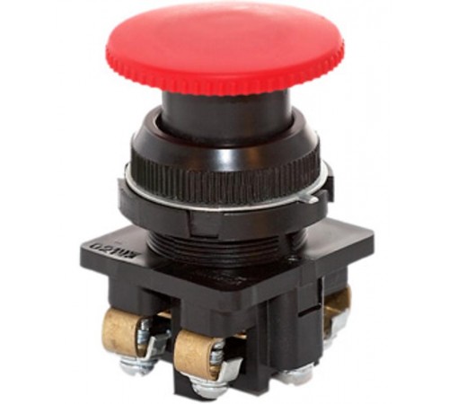 КЕ-021 У3 исп.3, красный, 2р, гриб без фиксации, IP40, 10А, 660В, выключатель кнопочный (ЭТ)  ET512657  Электротехник