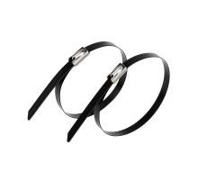 Хомут-стяжка стальная с полимерным покрытием 200x4,6 мм, упаковка 50 шт.  07-0208-5  REXANT