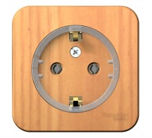 Blanca Ясень О/У Розетка с заземлением без шторок, (тонкая), 16А, 250В  BLNRA110115  SE