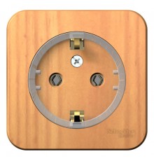 Blanca Ясень О/У Розетка с заземлением без шторок, (тонкая), 16А, 250В  BLNRA110115  SE