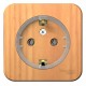 Blanca Ясень О/У Розетка с заземлением без шторок, (тонкая), 16А, 250В  BLNRA110115  SE
