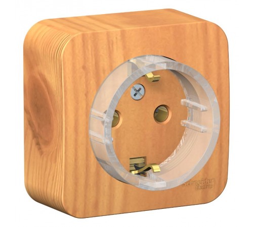 Blanca Ясень О/У Розетка с заземлением без шторок, (тонкая), 16А, 250В  BLNRA110115  SE