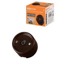 Розетка TV оконечная коричневая "Болонь"  SQ1820-0453  TDM