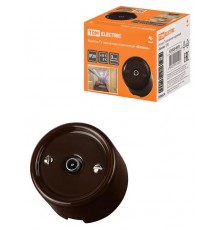 Розетка TV оконечная коричневая "Болонь"  SQ1820-0453  TDM