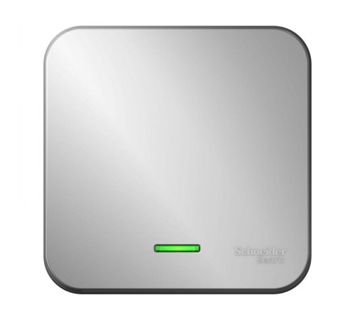 Blanca Алюминий О/У с изолирующей пластиной Переключатель 1-клавишный с подсветкой 10А, 250B  BLNVA106113  SE