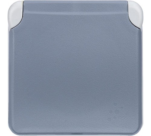 Plexo Серый Розетка с/з с крышкой винтовой зажим IP55  069571  Legrand