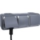 Plexo Серый Розетка с/з с крышкой винтовой зажим IP55  069571  Legrand