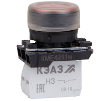 Кнопка КМЕ4211м-красный-1но+1нз-цилиндр-IP65  248244  КЭАЗ
