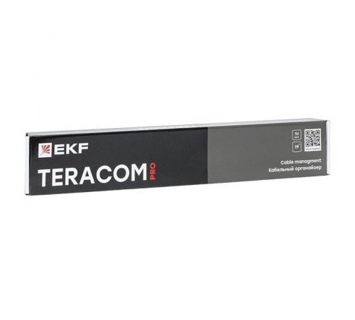 Кабельный органайзер TERACOM PRO 1U 5 колец чёрный  TRP-1CO-5R-M-BK  EKF