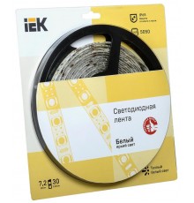 Лента светодиодная LSR-5050WW30 7,2Вт 12В 3000К IP65 5м  LSR2-1-030-65-1-05  IEK