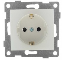 Bravo Розетка 1-ой с/з с з/ш, СУ , 16А, 250В, жемчуг  С10Р4-028  GUSI Electric