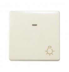 Simon 27 Выключатель 1-кл кнопочный с подсветкой, с пиктограммой "лампа", широкий модуль, 10А 250В,  27161-62  Simon