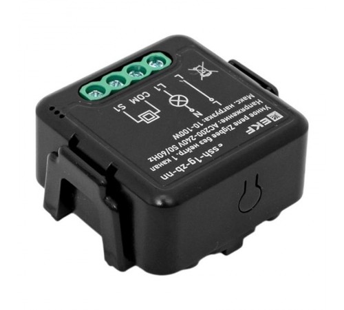 Умное реле в подрозетник 1-канальное без нейтрали Zigbee EKF Connect Select  ssh-1g-zb-nn  EKF