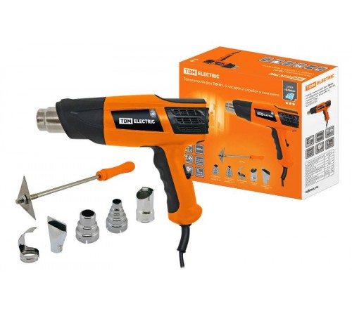 Набор, технический фен ТФ-01 и 6 предметов, мощность 1800 Вт, 2 режима, t от 50 до 650 C,"Алмаз"  SQ1029-0101  TDM