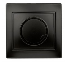 1-401-05 Intro Светорегулятор поворотный, 600Вт 230В, IP20, СУ, Plano, антрацит  Б0044577  Intro