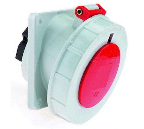 Розетка встраиваемая наклонная 16А 3р(2P+РE) 230в 6h IP67 74X62 1266 I 1266-Bals I Bals