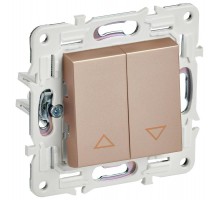 SKANDY Выключатель жалюзи 10А SK-V12Sa песочный  SK-V15-0-10-K98  IEK