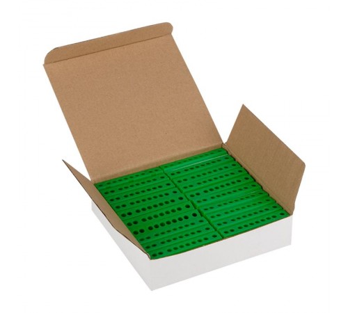 Шина "0" PE (6х9мм) 10 отверстий латунь зеленый изолированный корпус на DIN-рейку EKF PROxima  sn0-63-10-ig  EKF