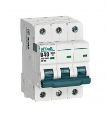 Выключатель автоматический трехполюсный ВА-105 40А D 10кА  13229DEK  DEKraft