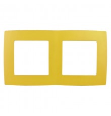 Рамка на 2 поста 12-5002-21  ,  жёлтый  Б0019395  ЭРА