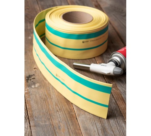 Термоусаживаемая трубка ТУТ нг 60/30 жел-зел рулон PROxima  tut-60-yg  EKF