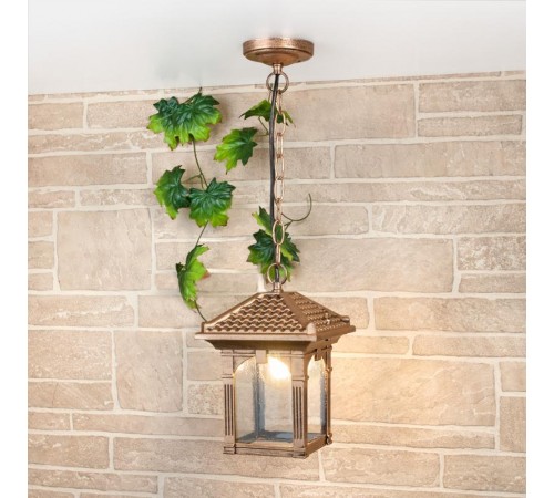 Светильник садово-парковый Corvus H черное золото (GL 1021H) подвесной  a043654  Elektrostandard