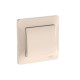 Glossa Бежевый Выключатель 1-клавишный, сх.1, 10АХ, (в сборе с рамкой), быстрозажимные клеммы  GSL000212S  SE