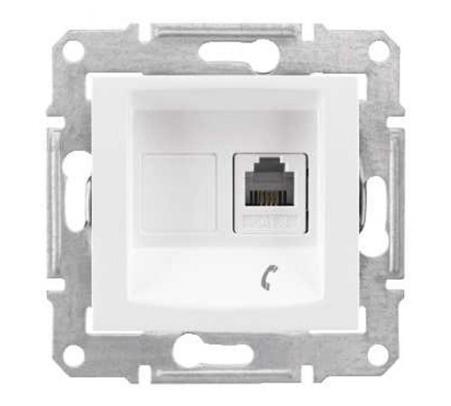 Sedna Белый Розетка ТЛФ 1-ая RJ11  SDN4101121  Schneider Electric