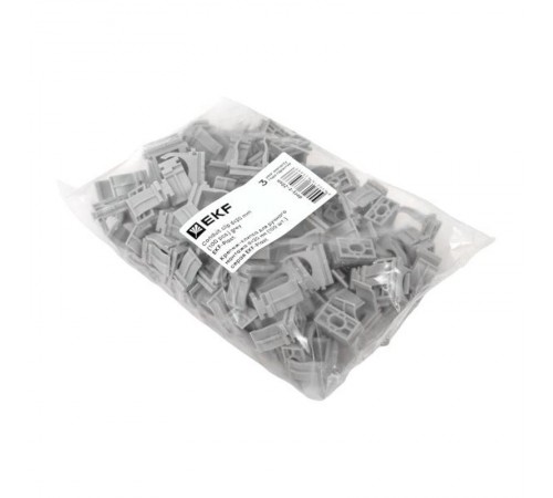 Крепеж-клипса для ручного монтажа d20 мм (100 шт) серая -Plast derj-z-20sn  EKF