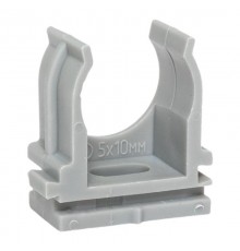 Крепеж-клипса для ручного монтажа d20 мм (100 шт) серая -Plast derj-z-20sn  EKF