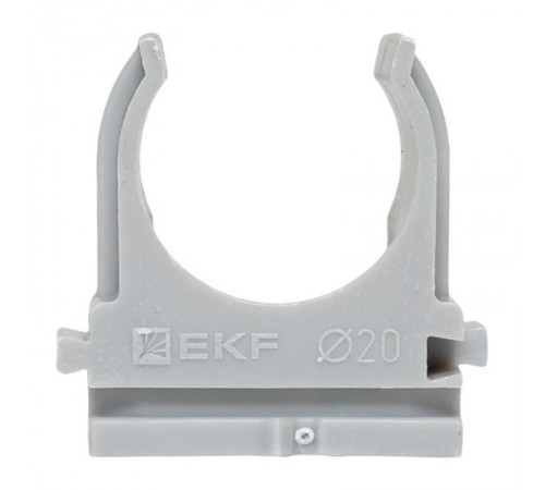 Крепеж-клипса для ручного монтажа d20 мм (100 шт) серая -Plast derj-z-20sn  EKF