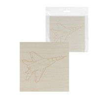 Доска для выжигания, Самолет, 150х150 мм, 1 шт., пакет,  SQ1025-1101  TDM
