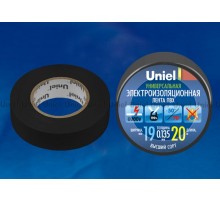 Лента изоляционная 0.135х19мм 20м UIT-135P 20/19/01 BLK черн. Uniel  04478  Uniel
