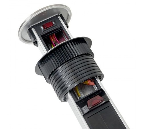 Встраиваемая мини-колонна, 6 модулей=3 поста C-Line выдвижная   cl-vmk-6-s  EKF