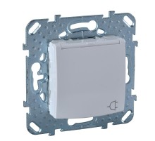 Unica Белый Розетка 1-ая с/з, с крышкой и защитными шторками, винт.зажим  MGU5.037.18TAZD  Schneider Electric