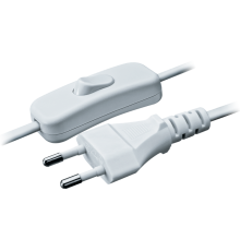 Шнур NPS-FS-170-2x0.5-WH 1.7м с выкл. Белый  61724  Navigator