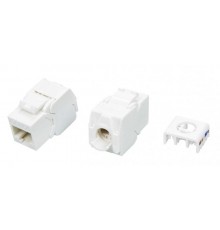 KJ8-8P8C-C6A-180-TLS-WH Вставка Keystone Jack RJ-45(8P8C), категория 6a (10G), тип 180 градусов, Toolless, белая426186Hyperline