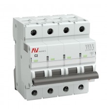 Выключатель автоматический четырехполюсный AV-10 2А C 10кА AVERES  mcb10-4-02C-av  EKF