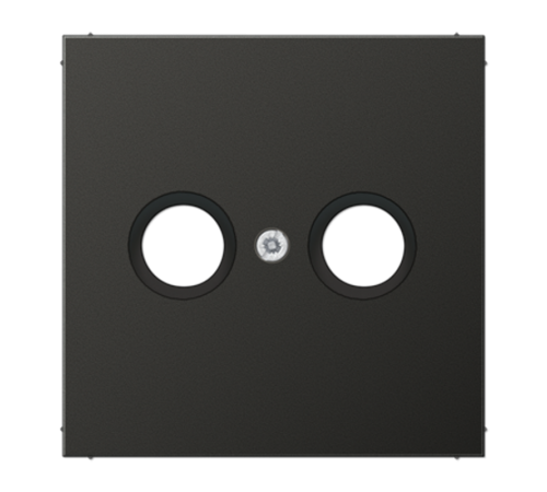 Крышка для TV-FM-розеток, фиксация винтом; металл; антрацит; Aluminium  AL2990TVAN  Jung